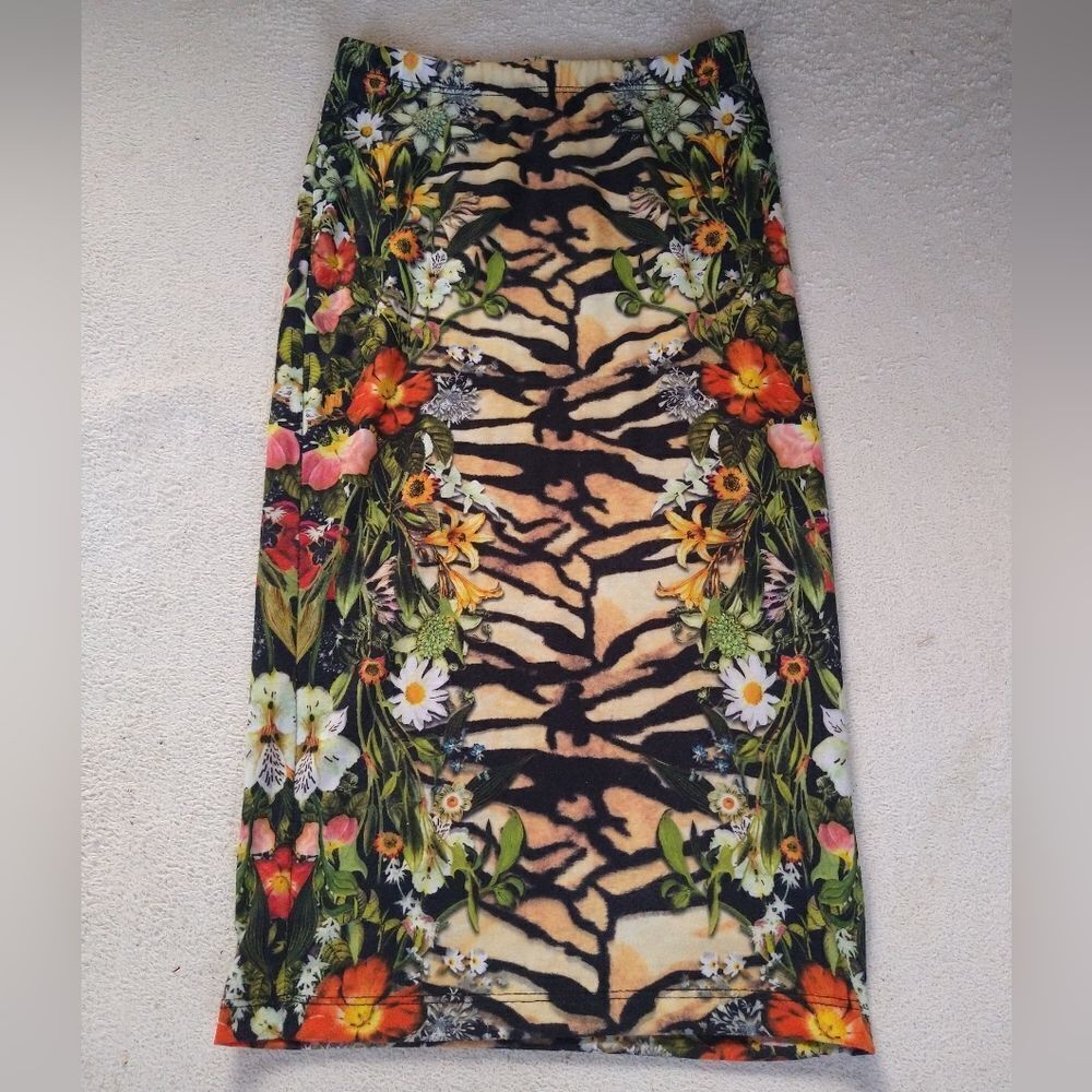 Wild Rose Floral Pencil Skirt Size Small